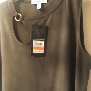 Olive green sleeveless top